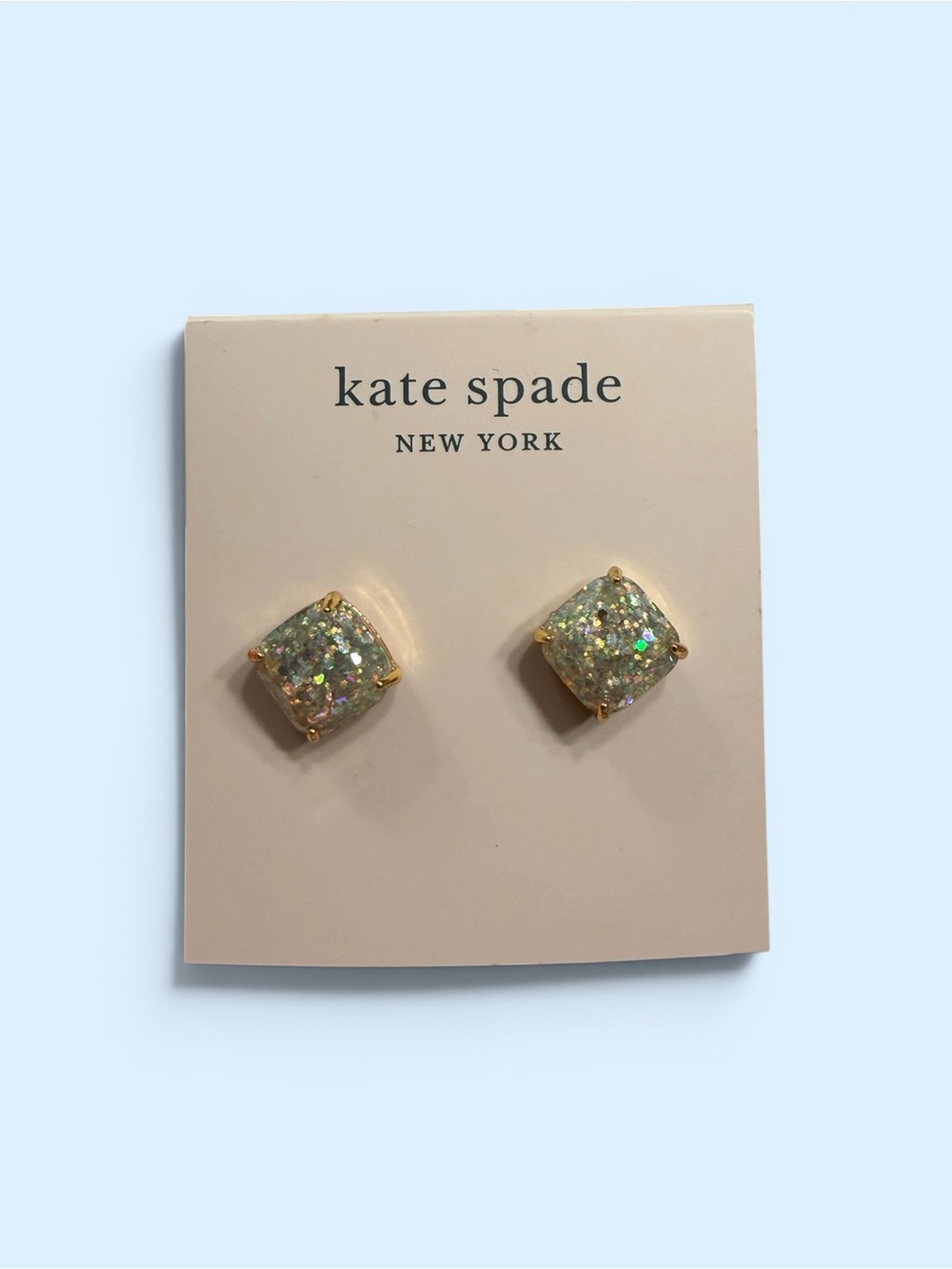 kate spade iridescent round stud earrings